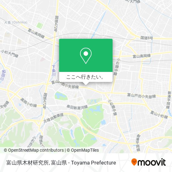 富山県木材研究所地図