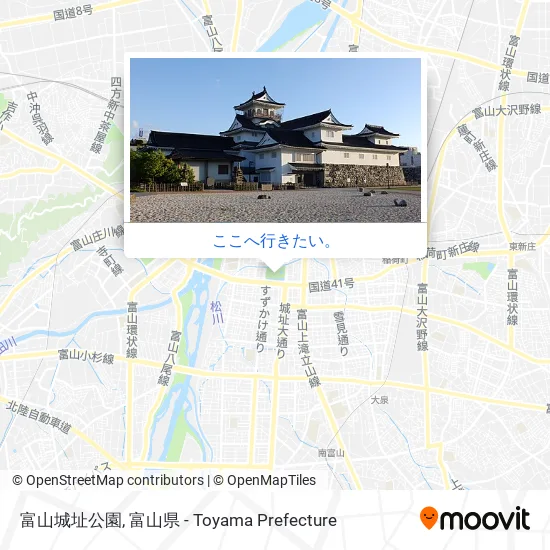 富山城址公園地図