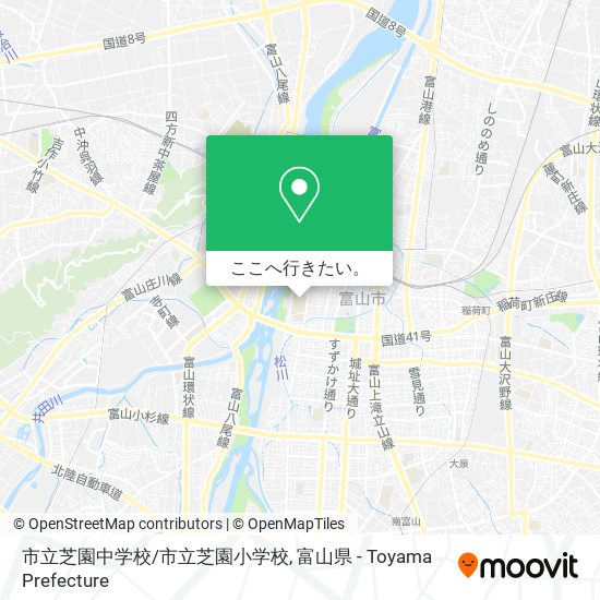 市立芝園中学校/市立芝園小学校地図