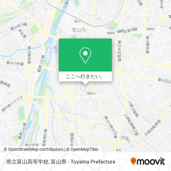 県立富山高等学校地図