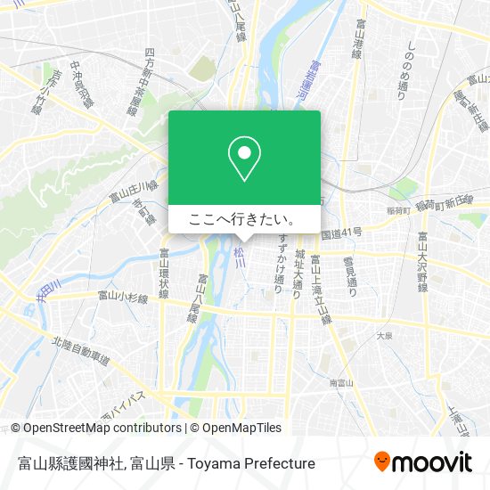富山縣護國神社地図