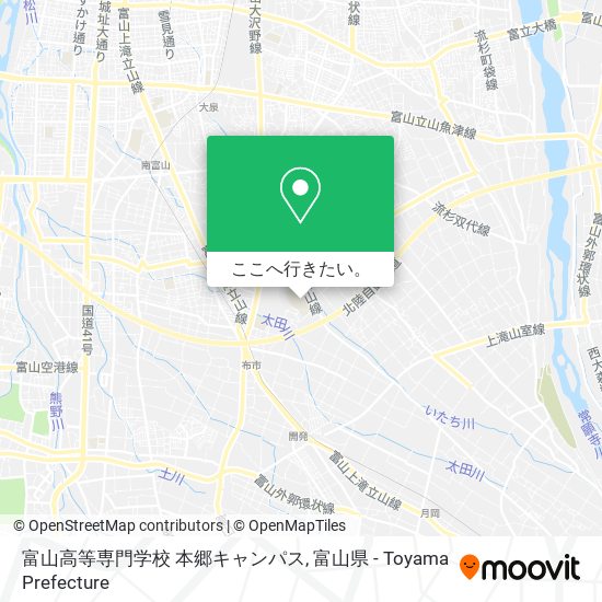 富山高等専門学校 本郷キャンパス地図