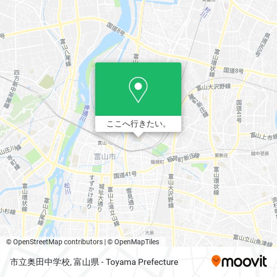 市立奥田中学校地図