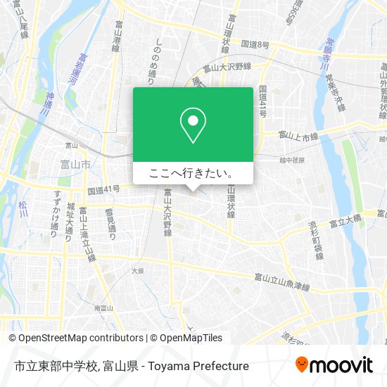 市立東部中学校地図