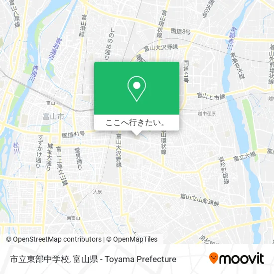 市立東部中学校地図