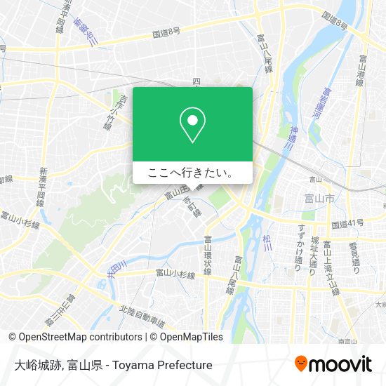 大峪城跡地図