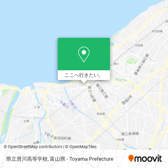 県立滑川高等学校地図