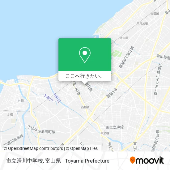 市立滑川中学校地図
