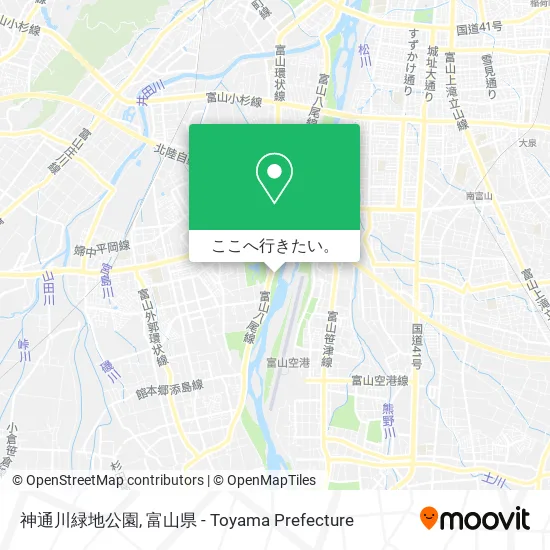 神通川緑地公園地図