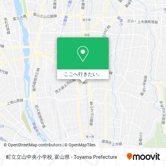 町立立山中央小学校地図