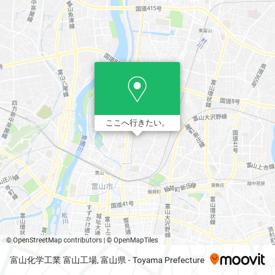 富山化学工業 富山工場地図