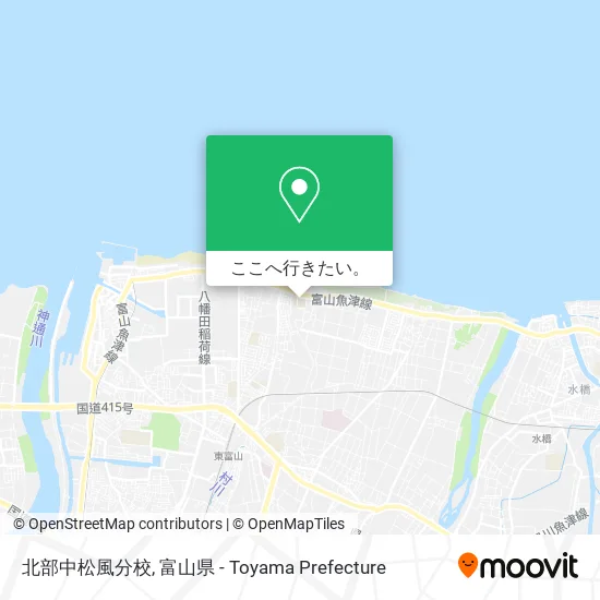 北部中松風分校地図