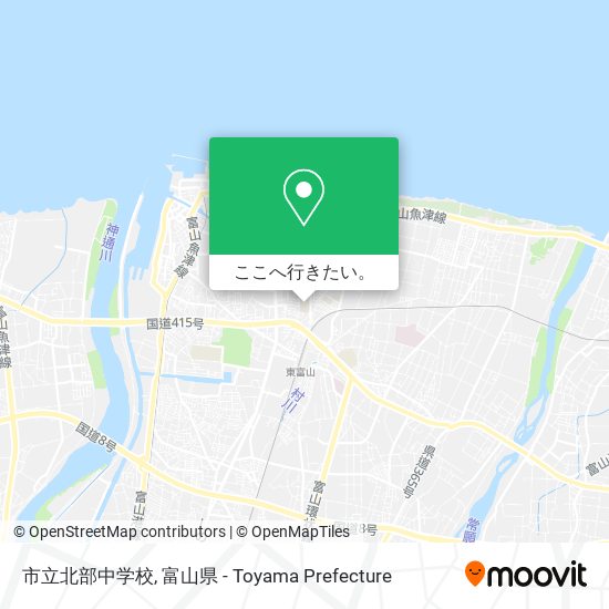 市立北部中学校地図