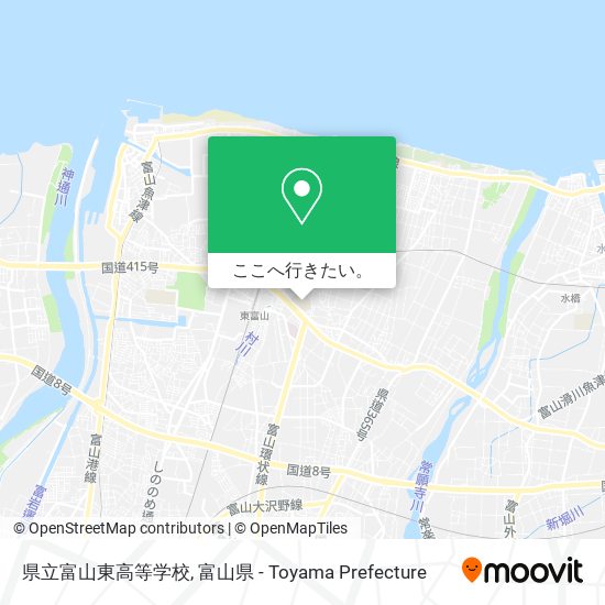 県立富山東高等学校地図