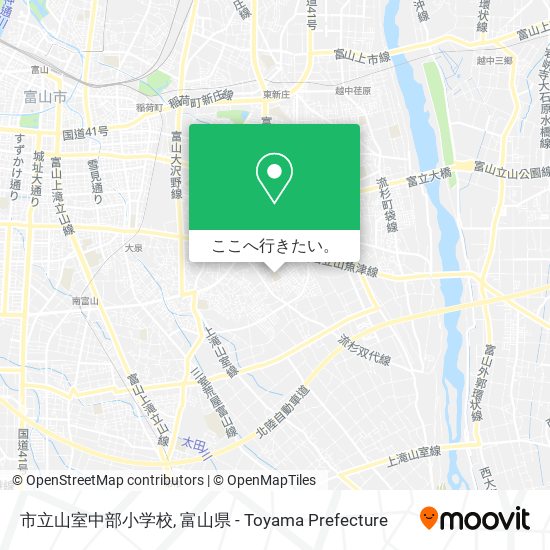 市立山室中部小学校地図