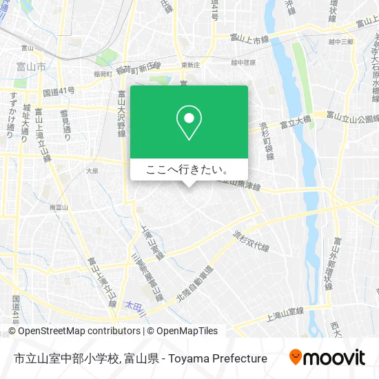 市立山室中部小学校地図