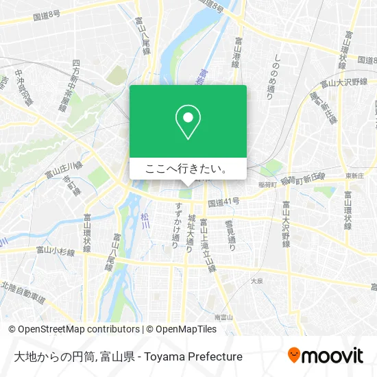 大地からの円筒地図