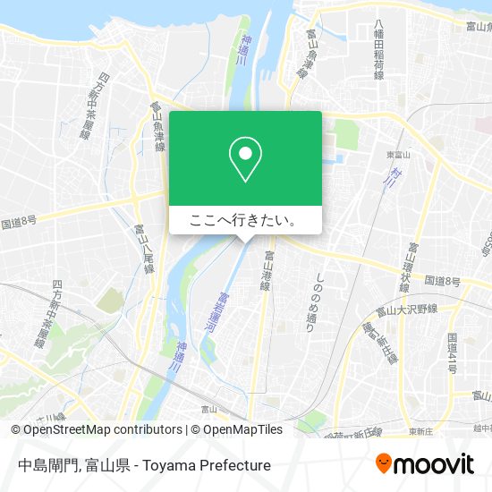 中島閘門地図