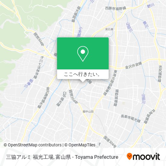 三協アルミ 福光工場地図