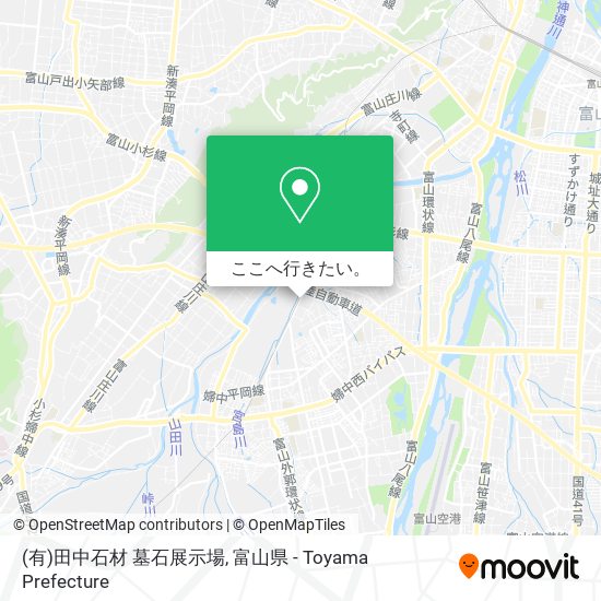 (有)田中石材 墓石展示場地図