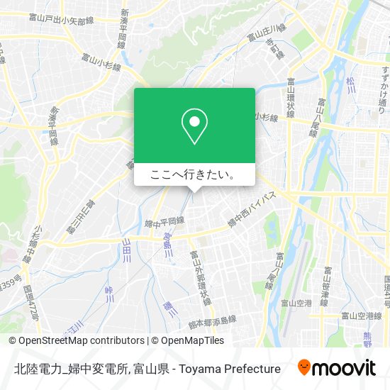 北陸電力_婦中変電所地図