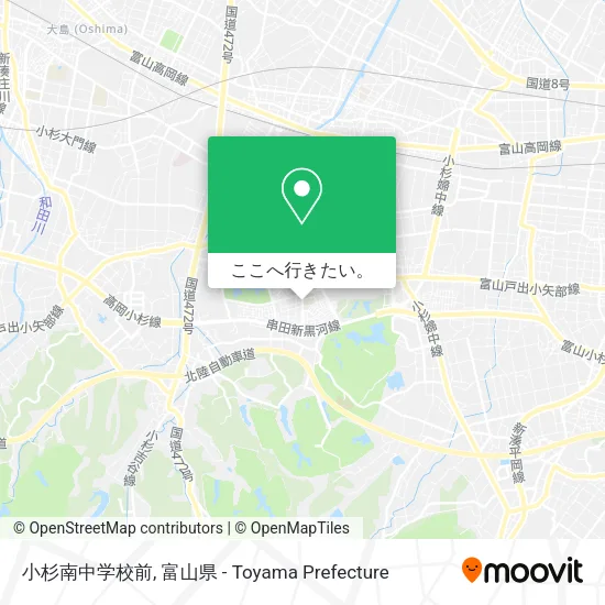 小杉南中学校前地図