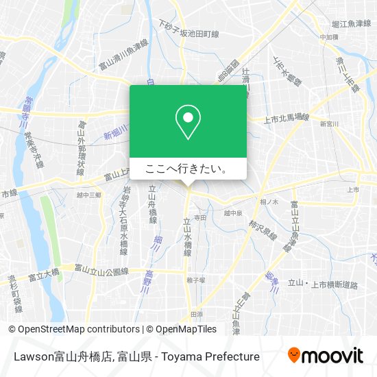 Lawson富山舟橋店地図