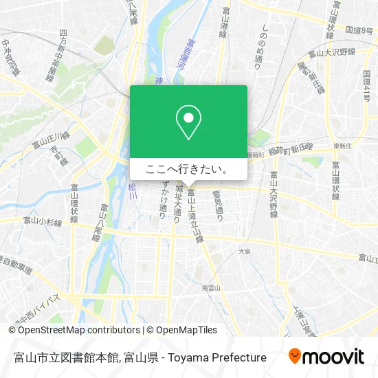 富山市立図書館本館地図