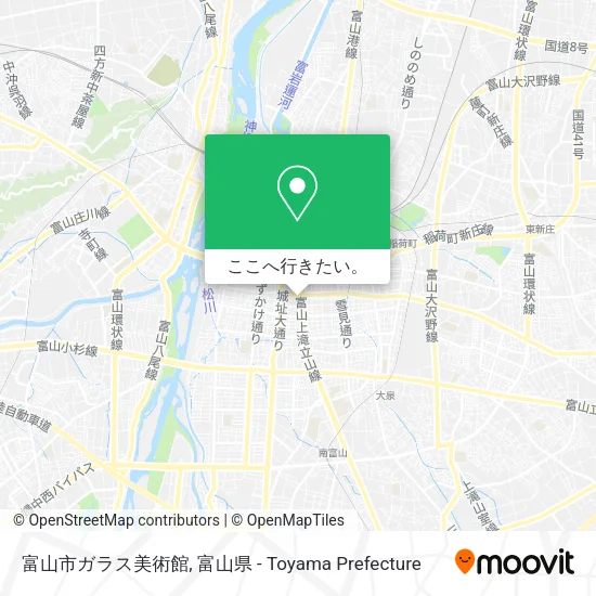 富山市ガラス美術館地図