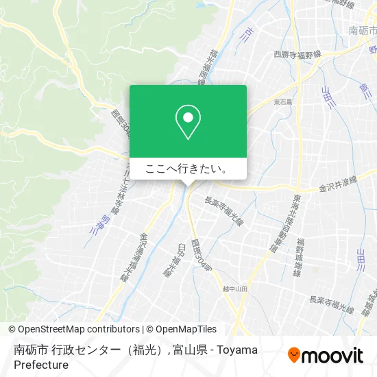 南砺市 行政センター（福光）地図