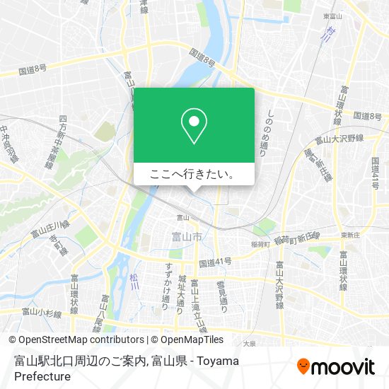 富山駅北口周辺のご案内地図
