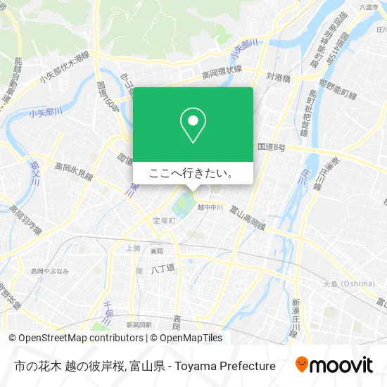市の花木 越の彼岸桜地図