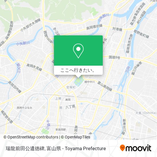 瑞龍前田公遺徳碑地図