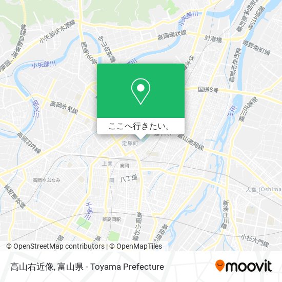 高山右近像地図