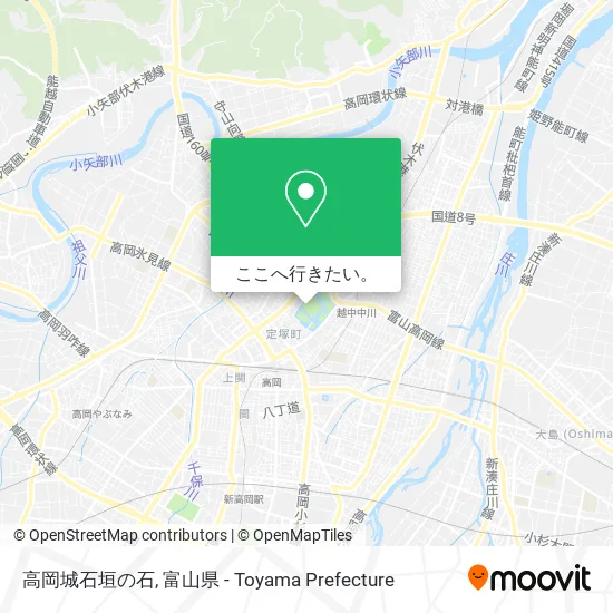 高岡城石垣の石地図