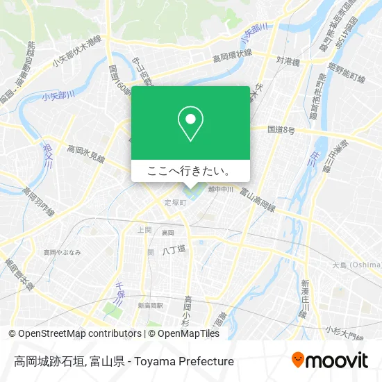 高岡城跡石垣地図