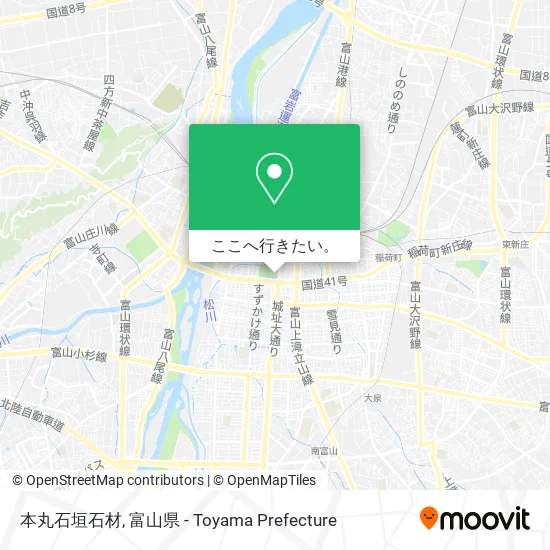 本丸石垣石材地図