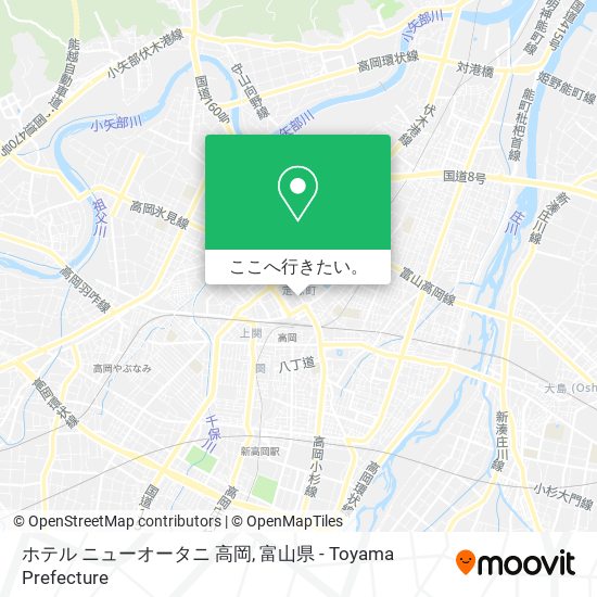 ホテル ニューオータニ 高岡地図