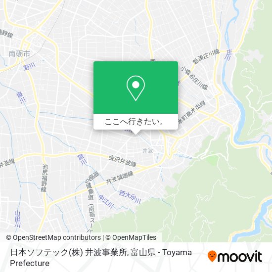 日本ソフテック(株) 井波事業所地図