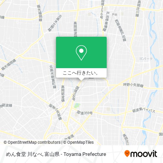 めん食堂 川なべ地図