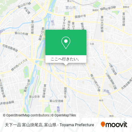 天下一品 富山掛尾店地図