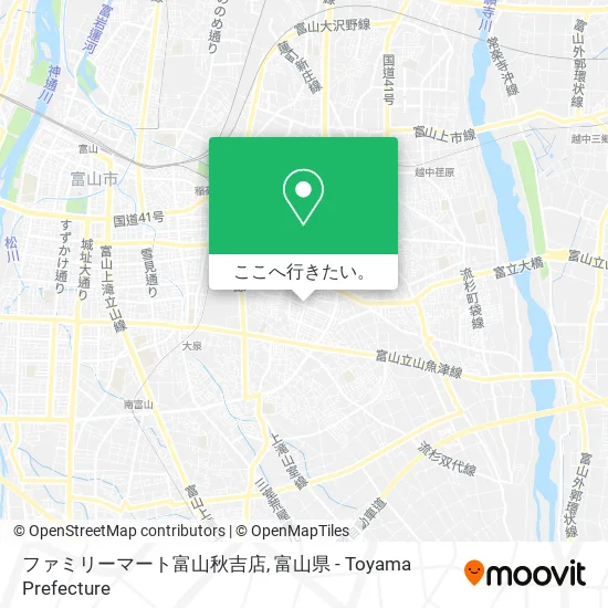 ファミリーマート富山秋吉店地図