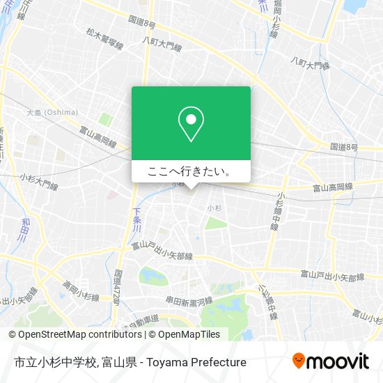 市立小杉中学校地図