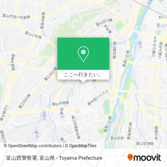 富山西警察署地図