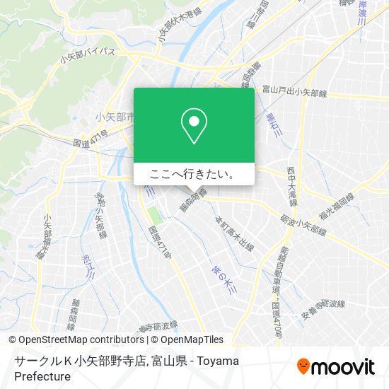 サークルＫ小矢部野寺店地図