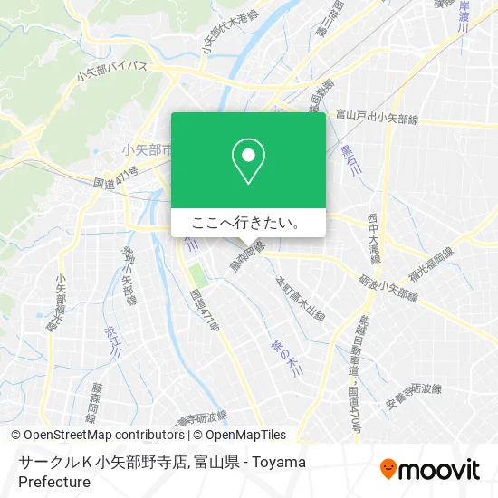サークルＫ小矢部野寺店地図