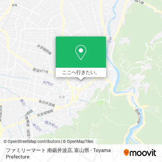 ファミリーマート 南砺井波店地図