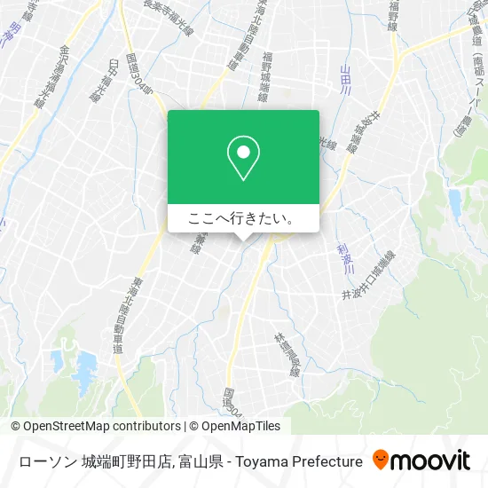ローソン 城端町野田店地図