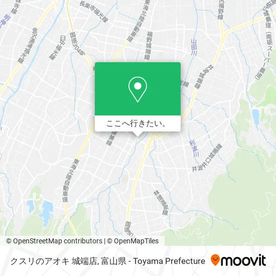 クスリのアオキ 城端店地図