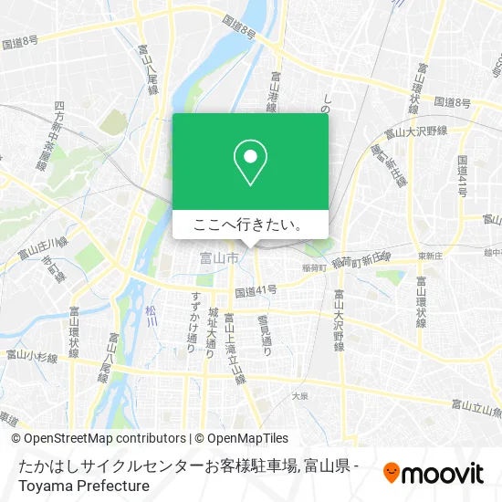 たかはしサイクルセンターお客様駐車場地図